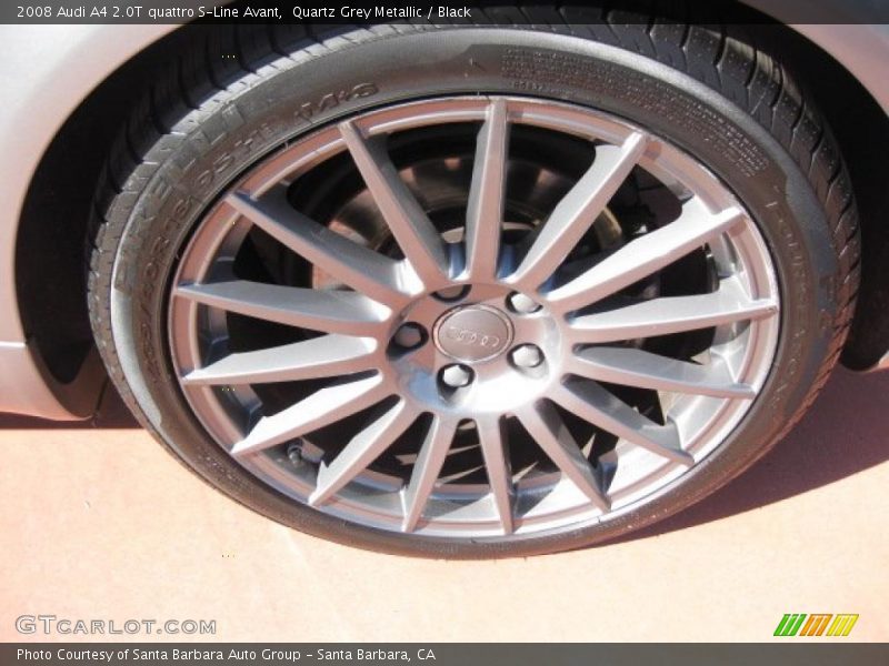 Quartz Grey Metallic / Black 2008 Audi A4 2.0T quattro S-Line Avant