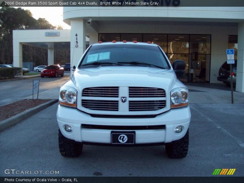 Bright White / Medium Slate Gray 2006 Dodge Ram 3500 Sport Quad Cab 4x4 Dually