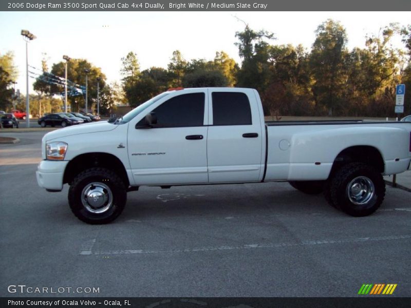 Bright White / Medium Slate Gray 2006 Dodge Ram 3500 Sport Quad Cab 4x4 Dually