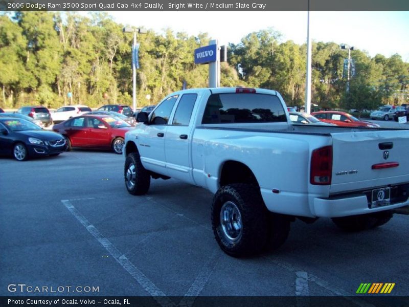 Bright White / Medium Slate Gray 2006 Dodge Ram 3500 Sport Quad Cab 4x4 Dually