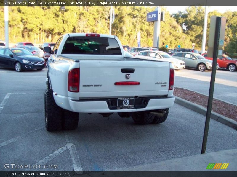 Bright White / Medium Slate Gray 2006 Dodge Ram 3500 Sport Quad Cab 4x4 Dually