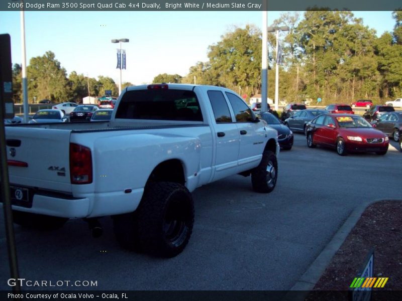 Bright White / Medium Slate Gray 2006 Dodge Ram 3500 Sport Quad Cab 4x4 Dually