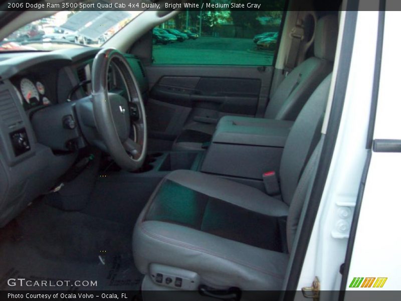 Bright White / Medium Slate Gray 2006 Dodge Ram 3500 Sport Quad Cab 4x4 Dually