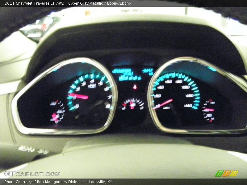 Cyber Gray Metallic / Ebony/Ebony 2011 Chevrolet Traverse LT AWD