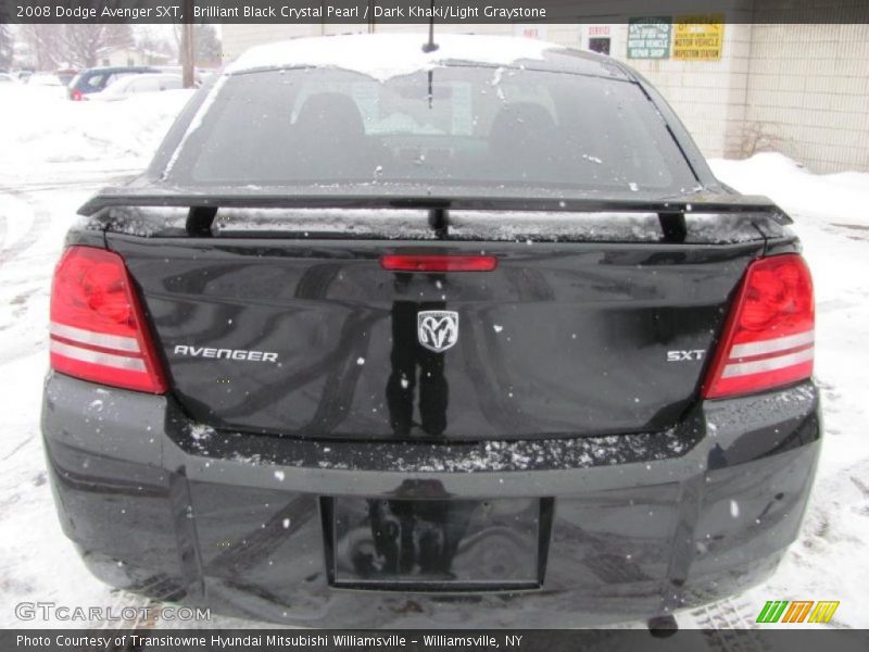 Brilliant Black Crystal Pearl / Dark Khaki/Light Graystone 2008 Dodge Avenger SXT