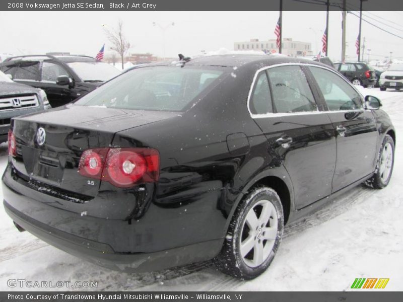 Black / Art Grey 2008 Volkswagen Jetta SE Sedan
