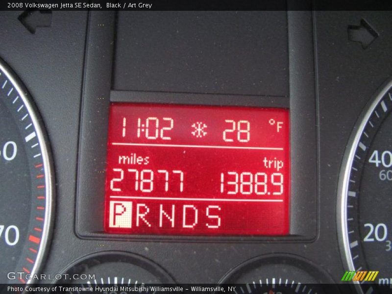 Black / Art Grey 2008 Volkswagen Jetta SE Sedan