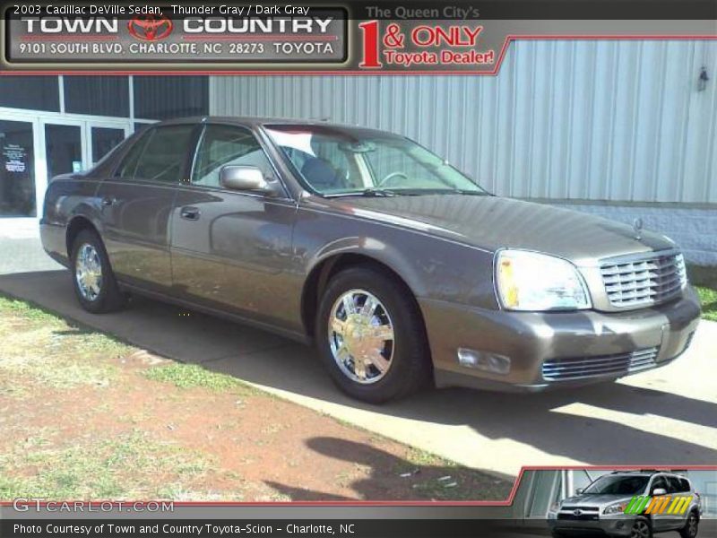 Thunder Gray / Dark Gray 2003 Cadillac DeVille Sedan