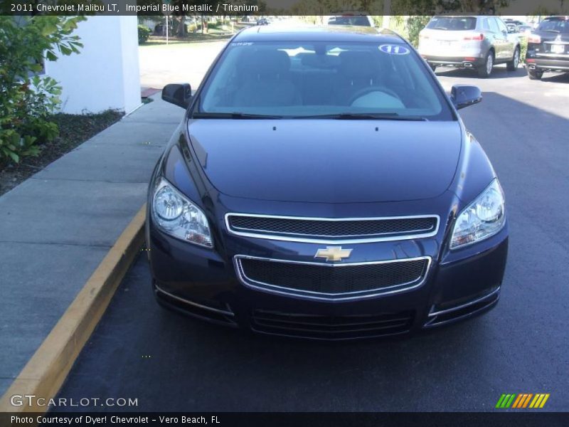 Imperial Blue Metallic / Titanium 2011 Chevrolet Malibu LT
