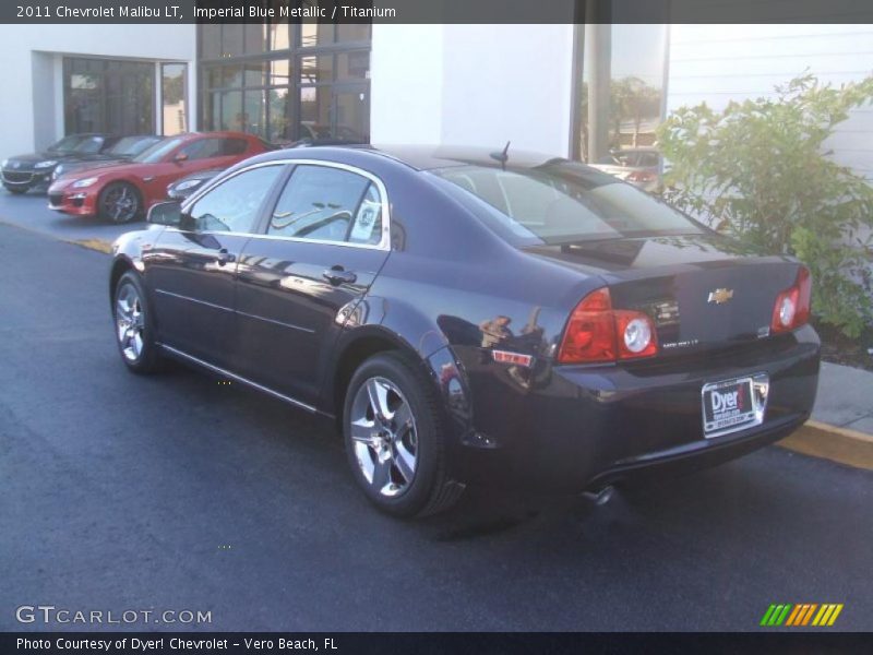 Imperial Blue Metallic / Titanium 2011 Chevrolet Malibu LT