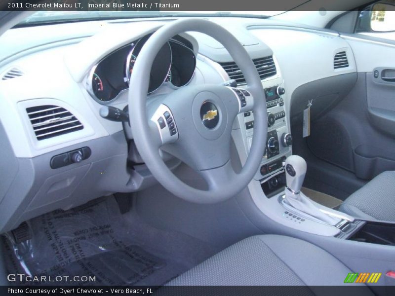 Imperial Blue Metallic / Titanium 2011 Chevrolet Malibu LT