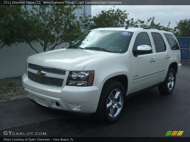 White Diamond Tricoat / Light Cashmere/Dark Cashmere 2011 Chevrolet Tahoe LTZ