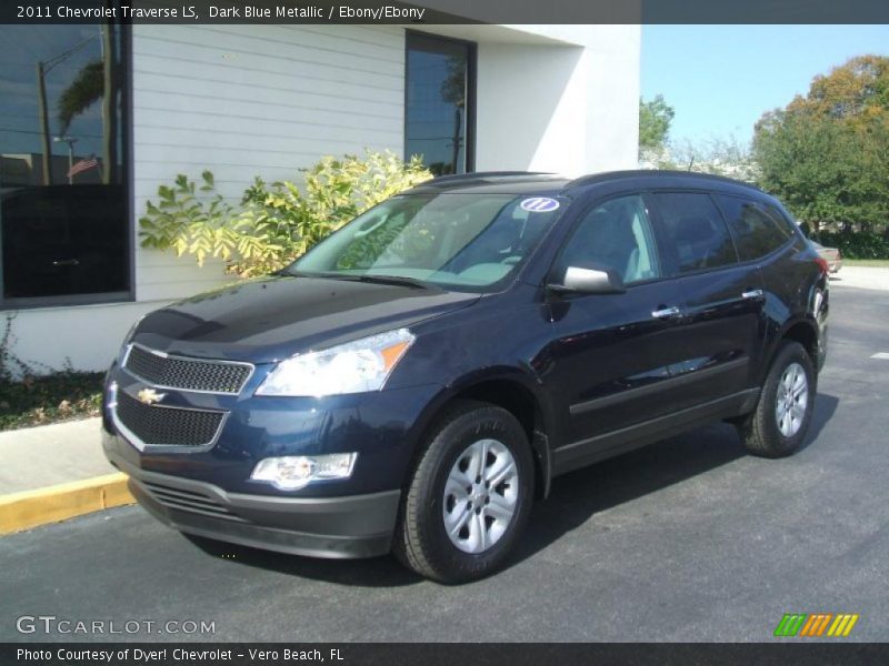 Dark Blue Metallic / Ebony/Ebony 2011 Chevrolet Traverse LS