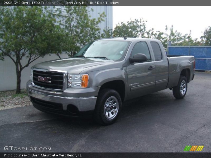 Steel Gray Metallic / Dark Titanium 2008 GMC Sierra 1500 Extended Cab