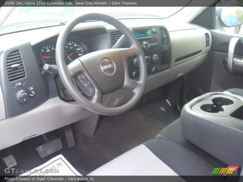 Steel Gray Metallic / Dark Titanium 2008 GMC Sierra 1500 Extended Cab