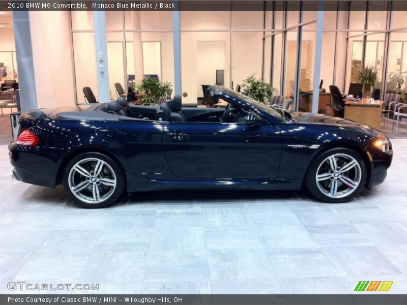 Monaco Blue Metallic / Black 2010 BMW M6 Convertible