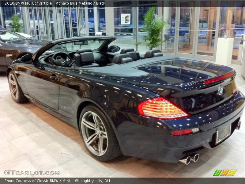 Monaco Blue Metallic / Black 2010 BMW M6 Convertible