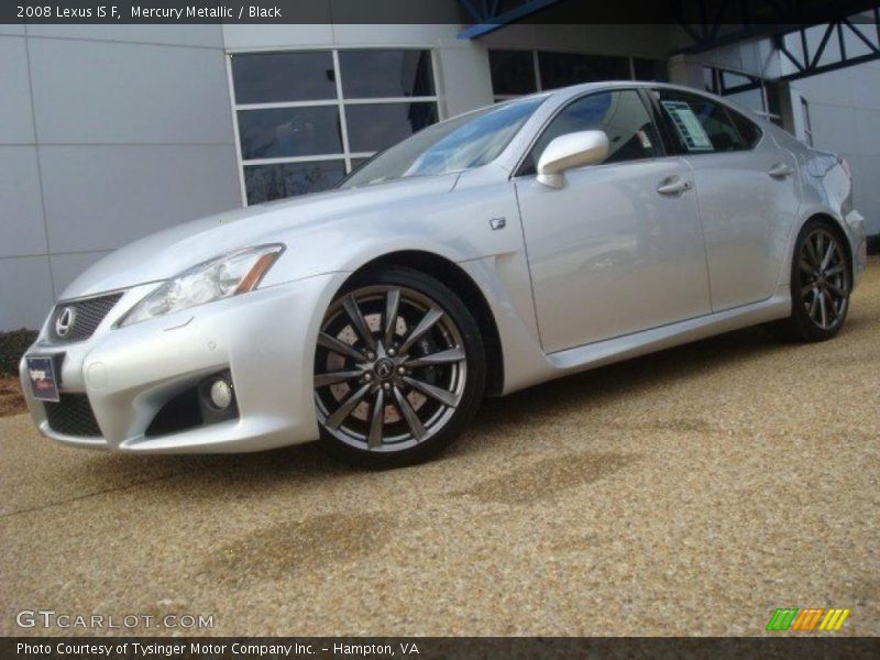 Mercury Metallic / Black 2008 Lexus IS F