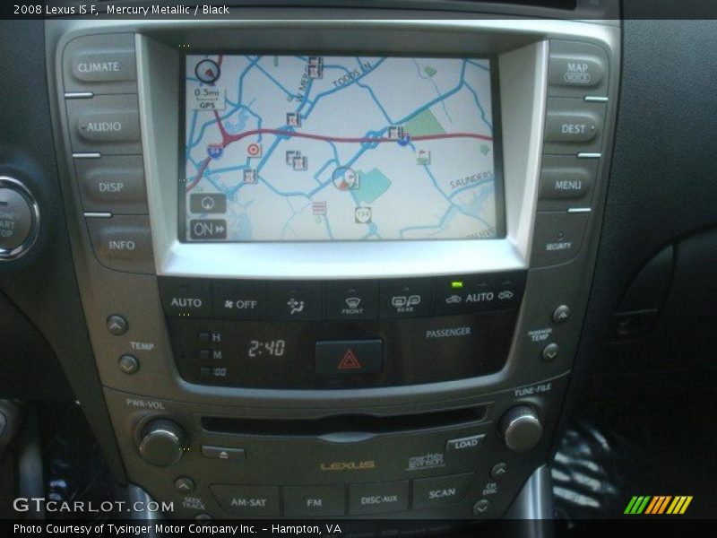 Controls of 2008 IS F