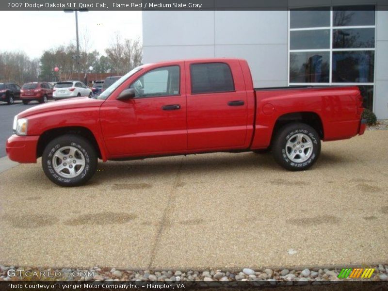 Flame Red / Medium Slate Gray 2007 Dodge Dakota SLT Quad Cab