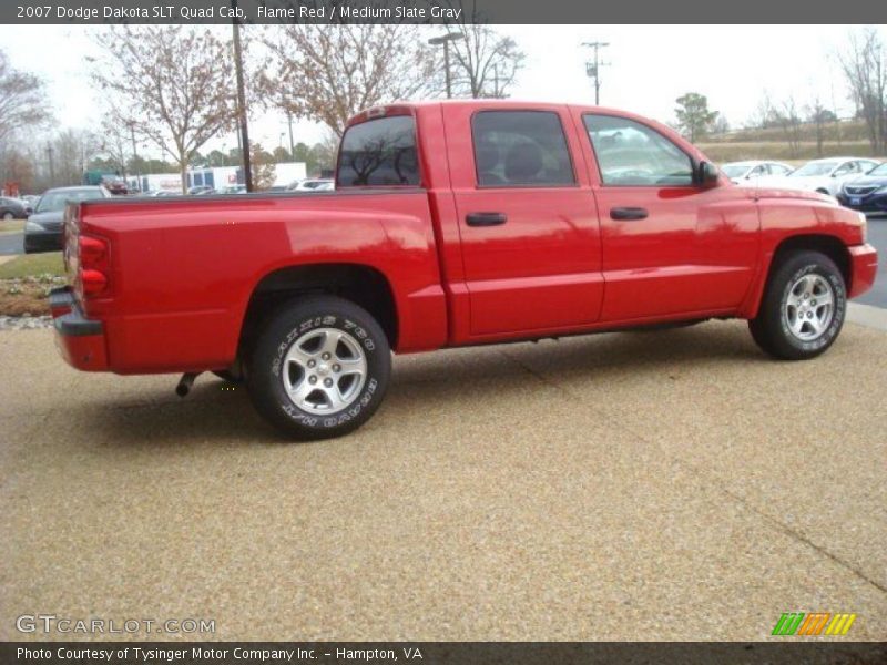 Flame Red / Medium Slate Gray 2007 Dodge Dakota SLT Quad Cab