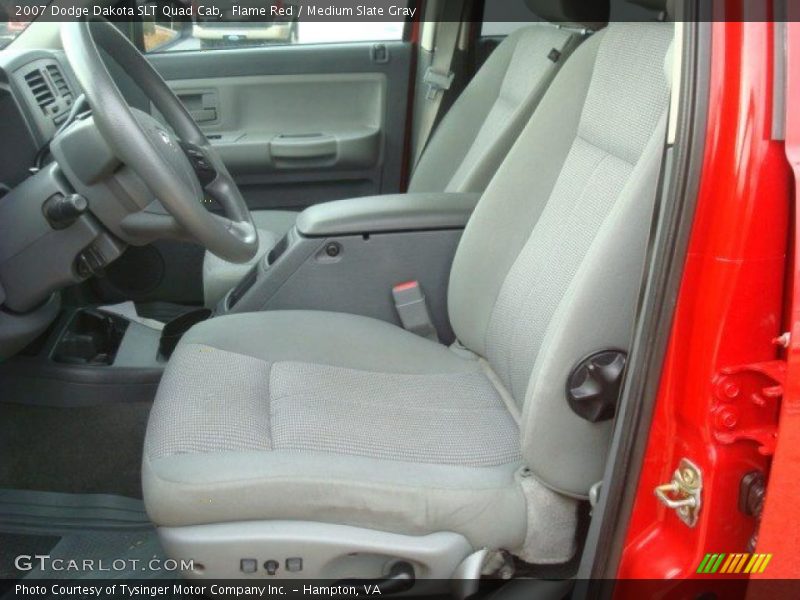 Flame Red / Medium Slate Gray 2007 Dodge Dakota SLT Quad Cab