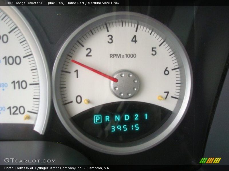 Flame Red / Medium Slate Gray 2007 Dodge Dakota SLT Quad Cab