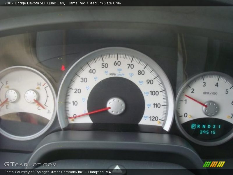 Flame Red / Medium Slate Gray 2007 Dodge Dakota SLT Quad Cab