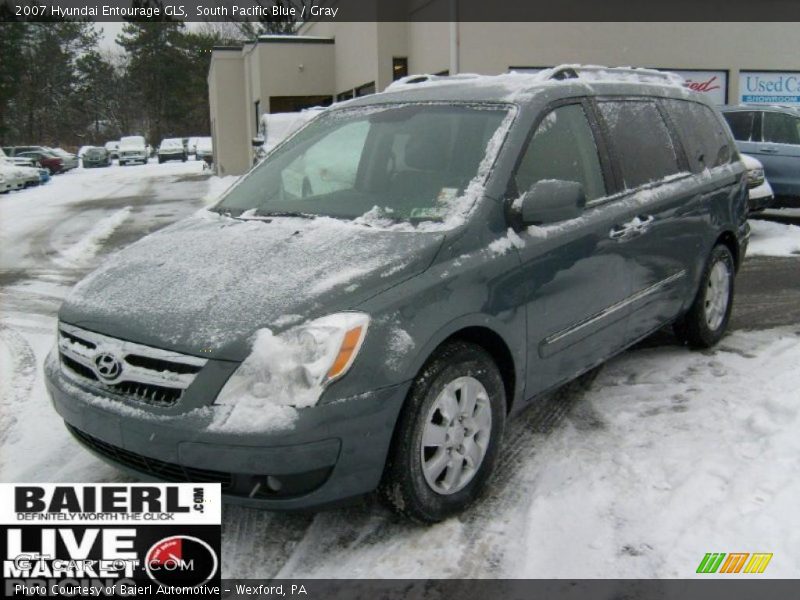 South Pacific Blue / Gray 2007 Hyundai Entourage GLS