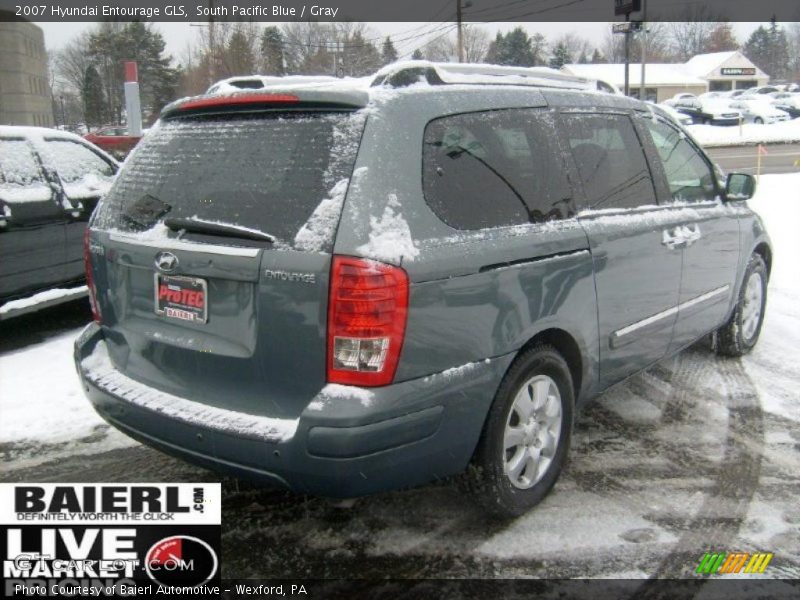 South Pacific Blue / Gray 2007 Hyundai Entourage GLS