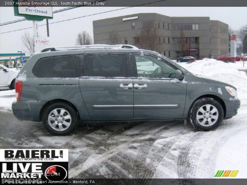 South Pacific Blue / Gray 2007 Hyundai Entourage GLS