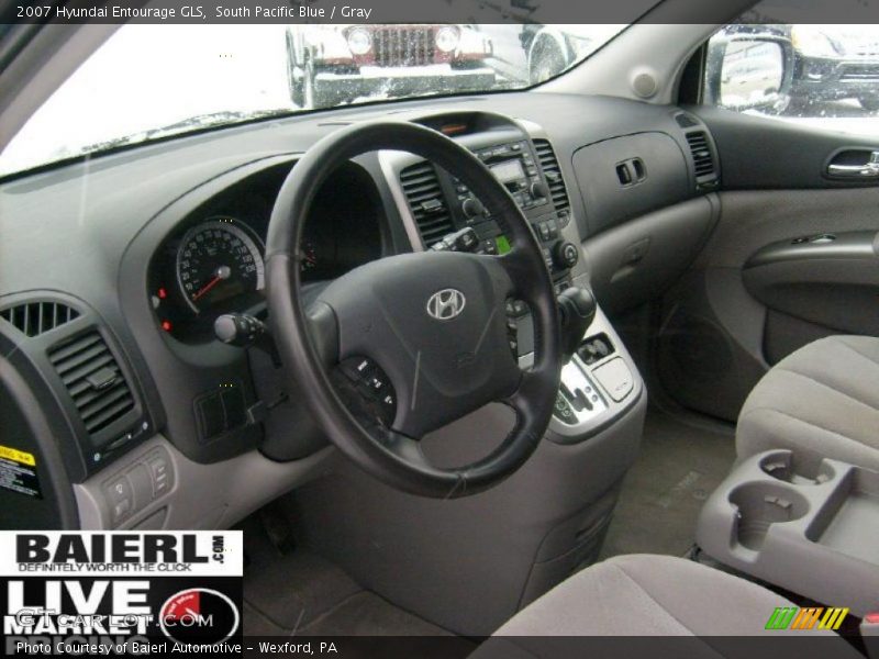 South Pacific Blue / Gray 2007 Hyundai Entourage GLS