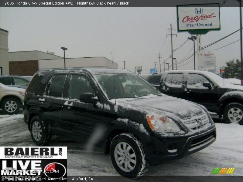 Nighthawk Black Pearl / Black 2005 Honda CR-V Special Edition 4WD