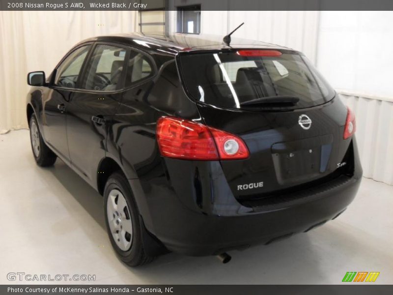 Wicked Black / Gray 2008 Nissan Rogue S AWD