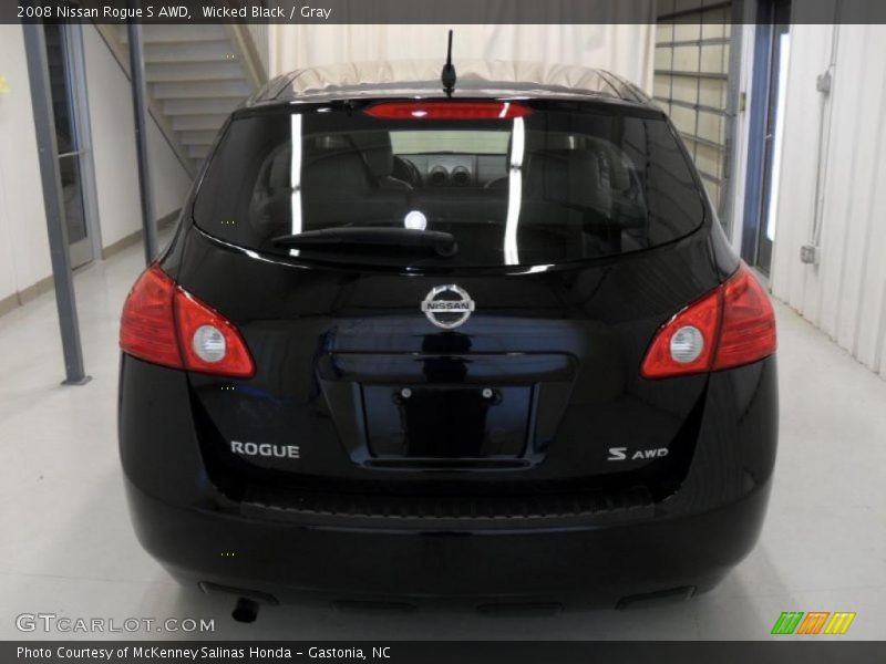 Wicked Black / Gray 2008 Nissan Rogue S AWD