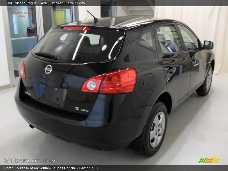 Wicked Black / Gray 2008 Nissan Rogue S AWD