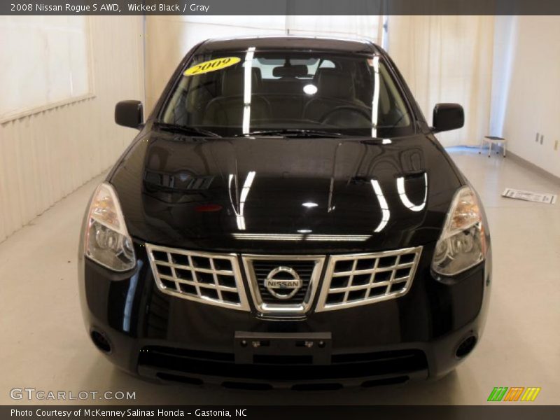Wicked Black / Gray 2008 Nissan Rogue S AWD