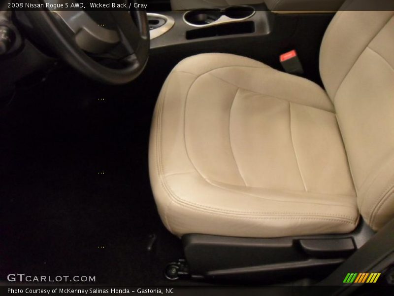 Wicked Black / Gray 2008 Nissan Rogue S AWD