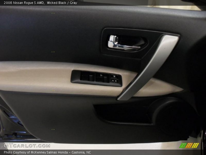 Wicked Black / Gray 2008 Nissan Rogue S AWD