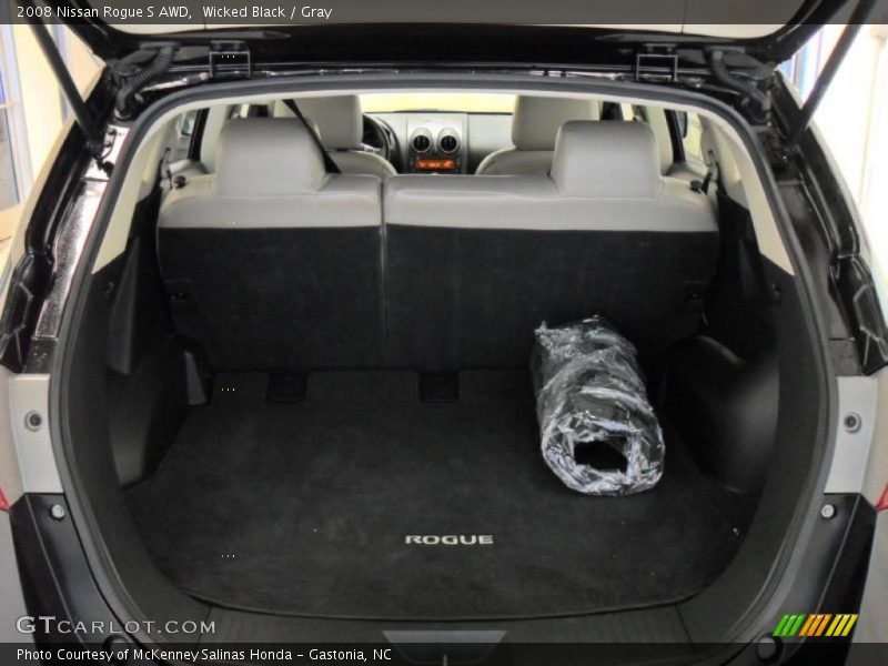 Wicked Black / Gray 2008 Nissan Rogue S AWD