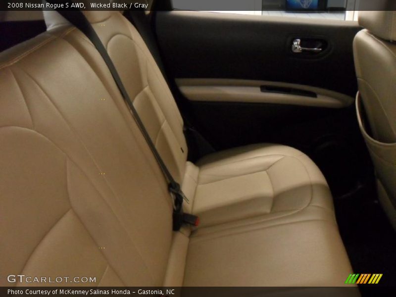 Wicked Black / Gray 2008 Nissan Rogue S AWD