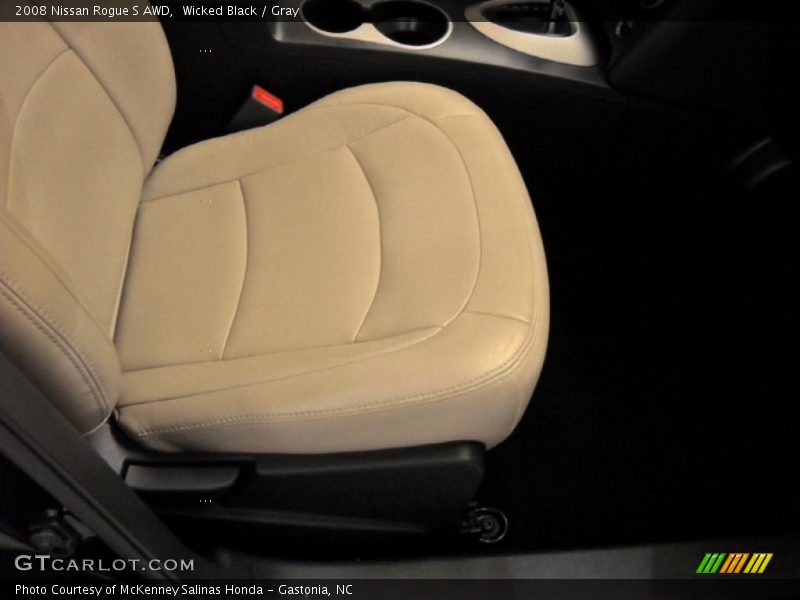 Wicked Black / Gray 2008 Nissan Rogue S AWD