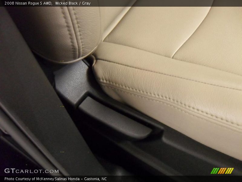 Wicked Black / Gray 2008 Nissan Rogue S AWD