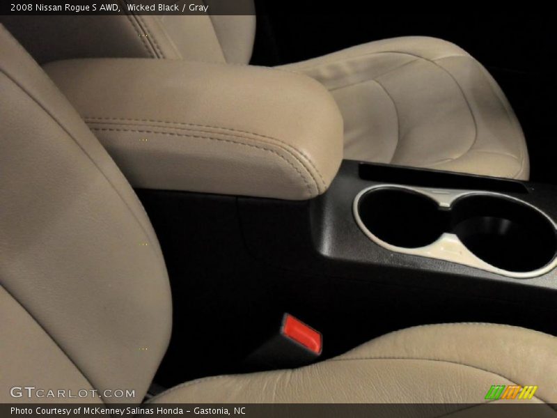 Wicked Black / Gray 2008 Nissan Rogue S AWD