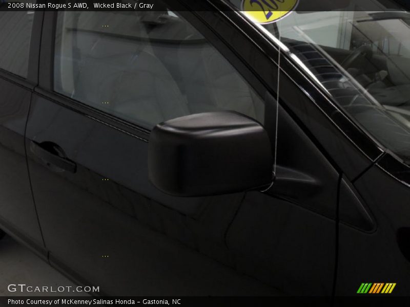 Wicked Black / Gray 2008 Nissan Rogue S AWD