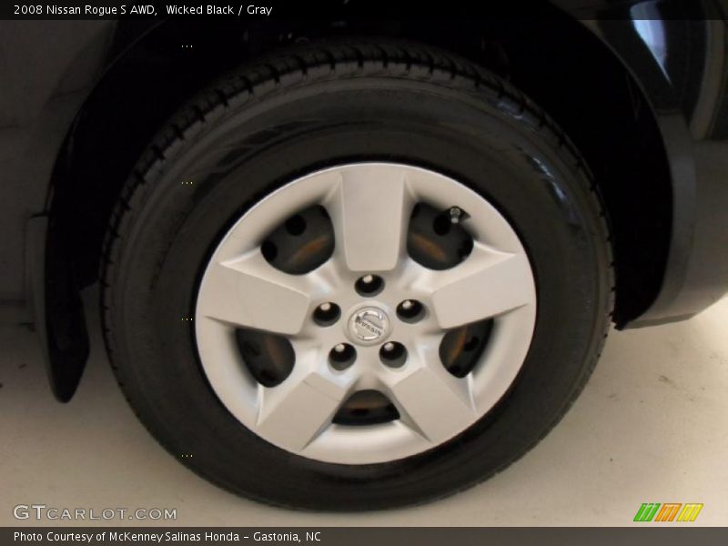 Wicked Black / Gray 2008 Nissan Rogue S AWD