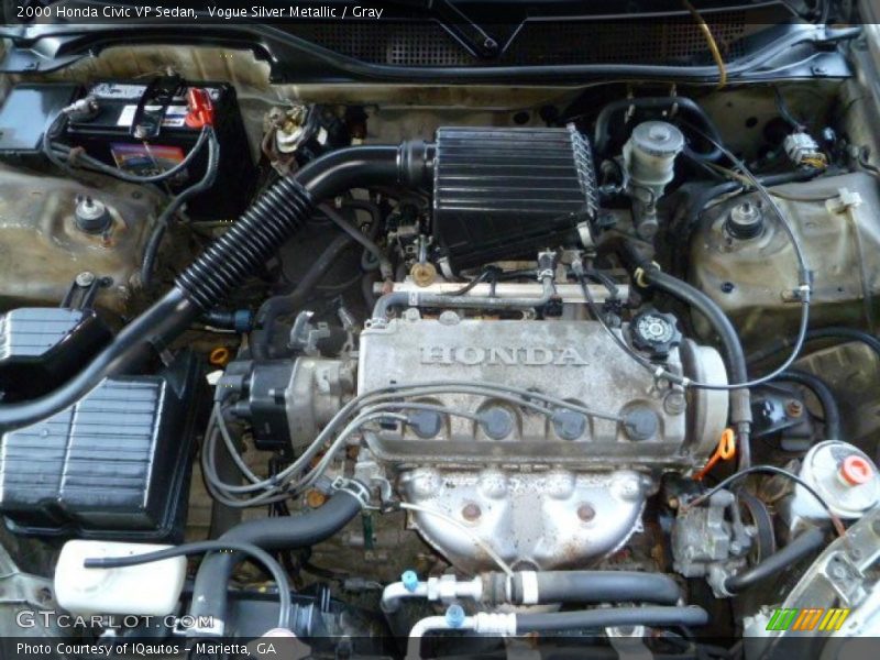  2000 Civic VP Sedan Engine - 1.6 Liter SOHC 16-Valve 4 Cylinder