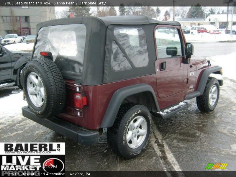 Sienna Pearl / Dark Slate Gray 2003 Jeep Wrangler X 4x4