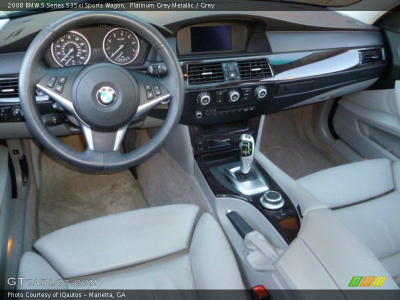 Platinum Grey Metallic / Grey 2008 BMW 5 Series 535xi Sports Wagon