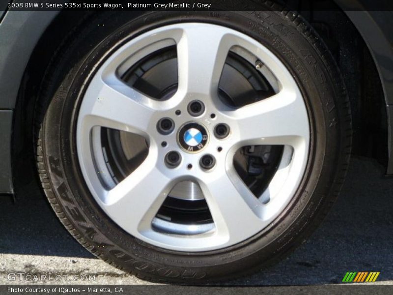 Platinum Grey Metallic / Grey 2008 BMW 5 Series 535xi Sports Wagon